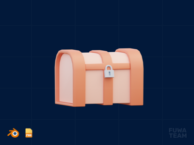 宝箱 - 3D插画包（正面）(Treasure Chest - 3D Game Illustration Pack (front))