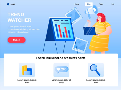 趋势观察者登陆页面(Trend Watcher landing page)
