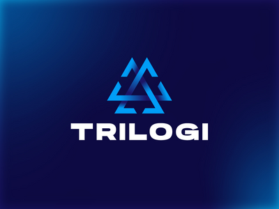 现代三角标志模板的不可能 Trilogi(Imposible Trilogi of Modern Triangle Logo Template)