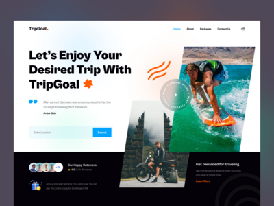 TripGoal 着陆页眉(TripGoal Landing Header)