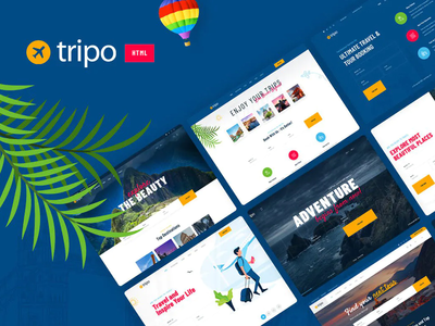 Tripo - 旅行和旅游机构的 PSD 模板(Tripo - PSD Template For Travel & Tourism Agencies)
