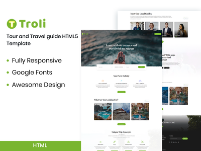 旅游指南HTML5模板(Tour and Travel Guide HTML5 Template)