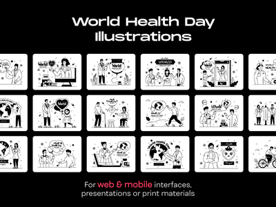 世界卫生日插图(World Health Day Illustrations)