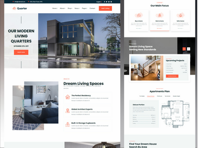 Quarter - 房地产反应模板(Quarter - Real Estate React Template)