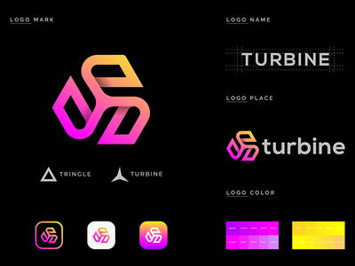 涡轮现代标志模板(Turbine Modern Logo Template)