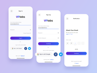 注册和登录界面(Sign Up & Log In UI)