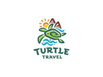 龟旅行标志设计(Turtle travel logo design)