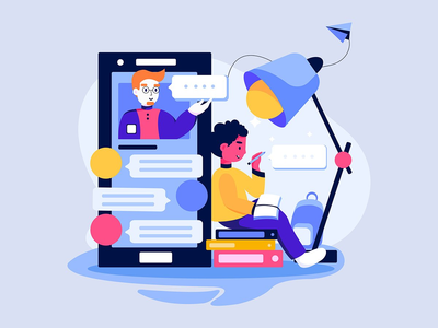 男生在手机上学习在线课程。(School boy learning online course on mobile.)