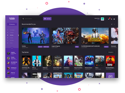 Twitch 重新设计概念(Twitch redesign concept)