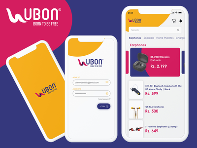 Ubon Online Store iOS App UI设计(Ubon Online Store iOS App UI Design)