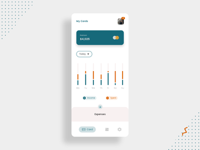 移动应用程序的我的卡片概念屏幕(My cards concept screen for Mobile app)