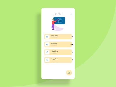 计划管理应用程序的清单屏幕(Checklist screen for Plan management app)