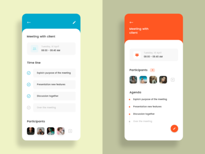 具有 2 种样式概念的任务详细信息(Task Details with 2 styles concept)