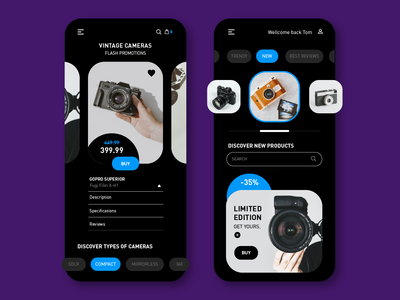 相机商店应用概念(Camera Shop App Concept)