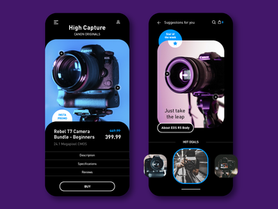 相机商店应用概念(Camera Shop App Concept)