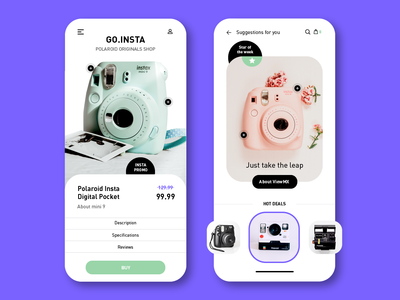 相机商店应用概念(Camera Shop App Concept)