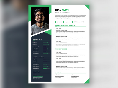 简单的简历或业务简历模板(Simple curriculum vitae or business resume template)