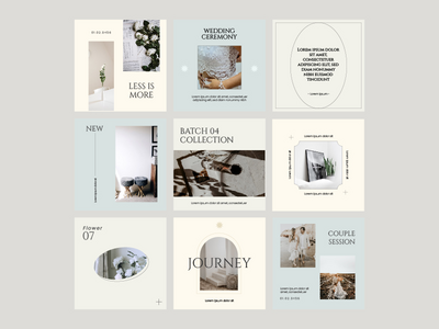 简单的白色极简社交媒体模板(Simple white minimalist social media template)