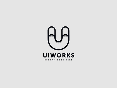 Ui 作品标志 U 字母(Ui Works Logo U Letter)