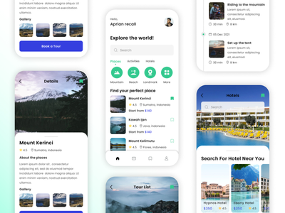 旅行用户界面套件(travel ui kits)