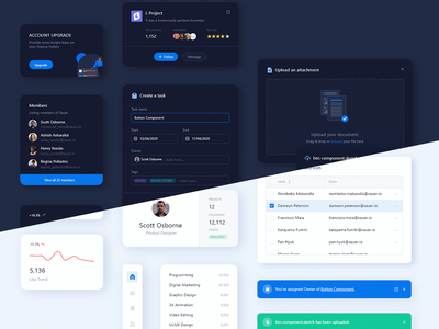 深色和浅色的 ui 设计(ui design with dark and light them)