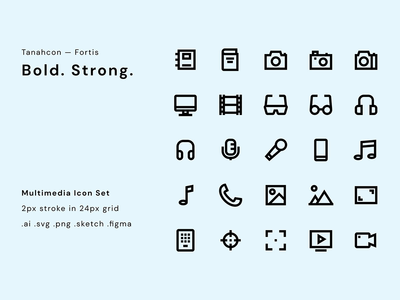 UI 图标集-多媒体(UI Icon Set - Multimedia)