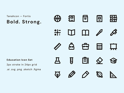 UI 图标集-教育(UI Icon Set - Education)