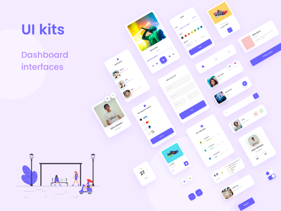 用于仪表板、Web 和应用程序设计的 UI 套件(UI kit set for Dashboard, Web and App design)