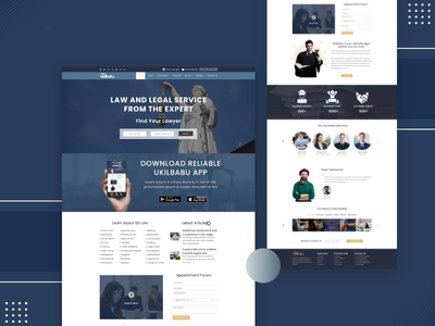 律师事务所律师聘请 Web UI 模板-创意登陆页面设计(Law firm Lawyer Hire Web UI Template - Creative Landing Page Design)