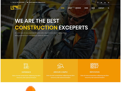 UNC建筑业务WordPress主题(Unc Construction Business WordPress Theme)