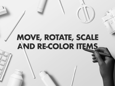 可调节的彩色样机项目(Adjustable colored mockup items)