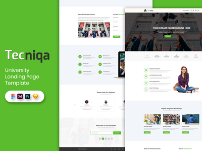 大学登陆页面模板(University Landing Page Template)