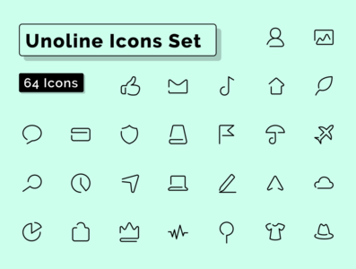 Unoline 图标集-完成(Unoline Icons Set - Complete)