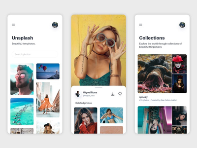 Unsplash 应用程序概念(Unsplash App Concept)