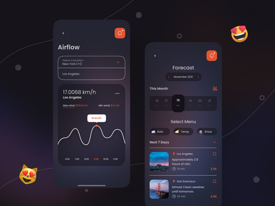 🌦️Weather Apps UI Kit - 气流和预报(🌦️Weather Apps UI Kit - Airflow & forecast)