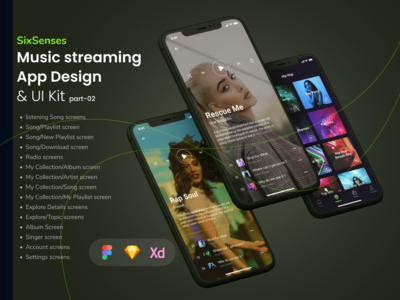 音乐流媒体应用程序设计 UI 工具包 - 第 2 部分(Music Streaming App Design UI Kit - Part-2)
