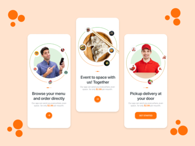 送餐 UI 套件 - 入职(Food Delivery UI Kit- Onboarding)