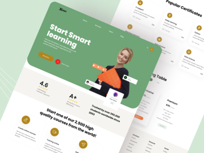 电子学习 - 登陆页面(E-learning - Landing page)