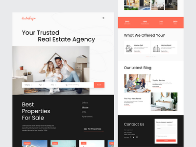 房地产登陆页面设计(Real estate Landing Page Design)