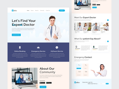 医疗保健-登陆页面设计(HealthCare - Landing Page Design)