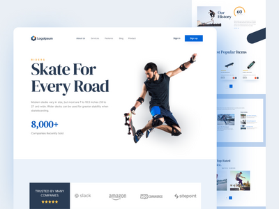 滑板登陆页面(Skate Board Landing Page)