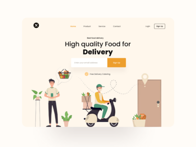 送餐 - 标题(Food Delivery - Header)