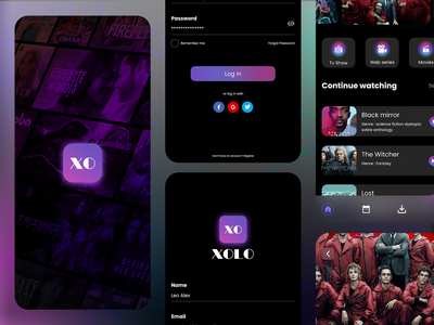 电影和网络系列流移动应用程序设计 UI(Movies and Web Series Stream Mobile App Design UI)