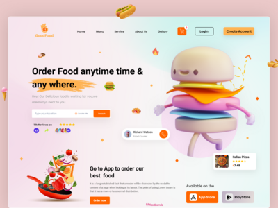 食品登陆页面设计(Food Landing Page Design)