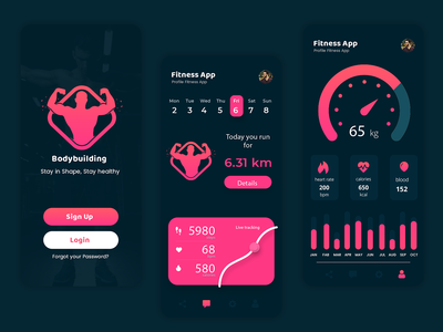 健身锻炼追踪器移动应用程序(Fitness Workout tracker mobile app)