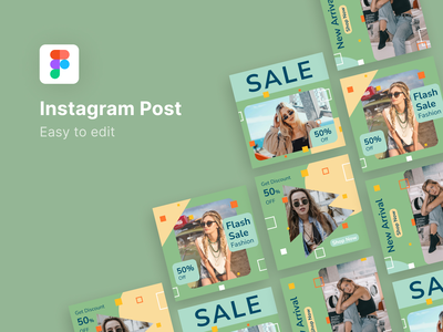 时尚销售社交媒体模板设计(Fashion Sale Social Media Template Design)