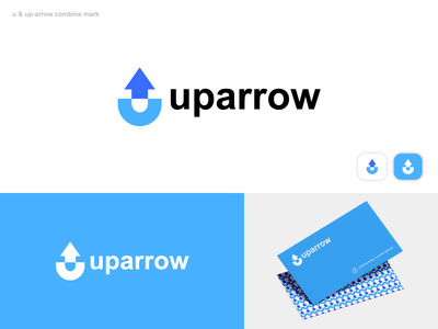 UpArrow 标志设计 - U 和 Up-Arrow 组合标记(UpArrow Logo Design- U & Up-Arrow combine mark)