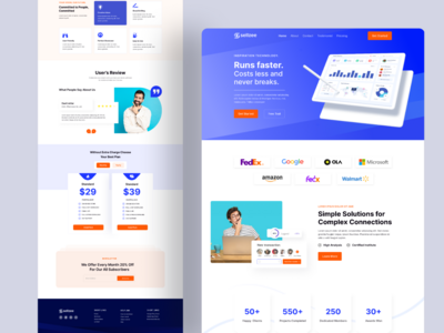 Saas 登陆页面 UI 设计。(Saas Landing Page Ui Design.)