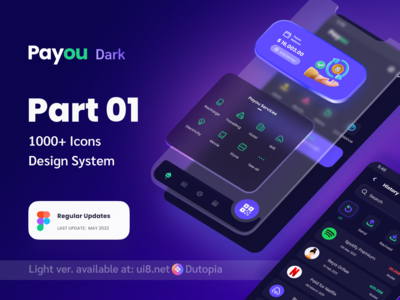 Payou 数字钱包应用程序 Dark 第 1 部分，共 7 部分(Payou digital wallet app Dark Part 1 of 7)