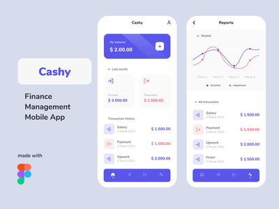 Cashy-财务管理移动应用程序概念(Cashy- Financial management mobile app concept)